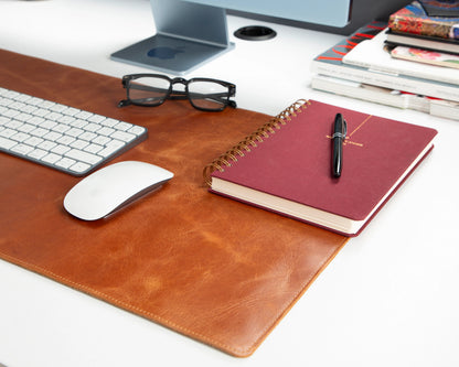 Single Layer Leather Desk Mat Medium Size