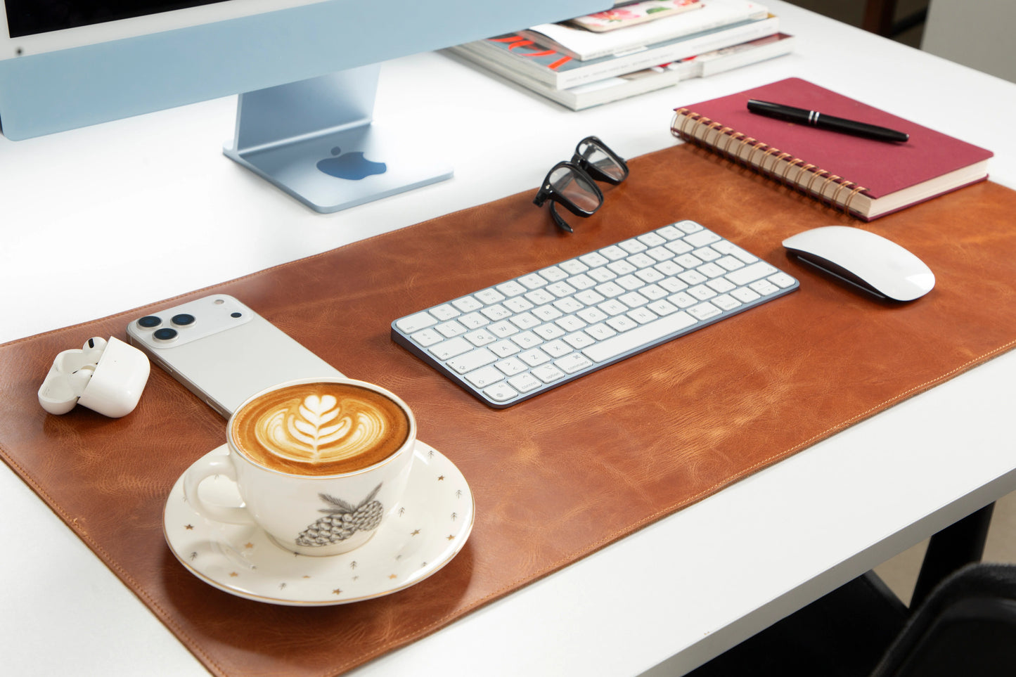 Single Layer Leather Desk Mat Medium Size