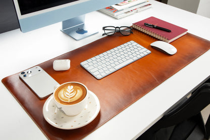 Single Layer Leather Desk Mat Medium Size