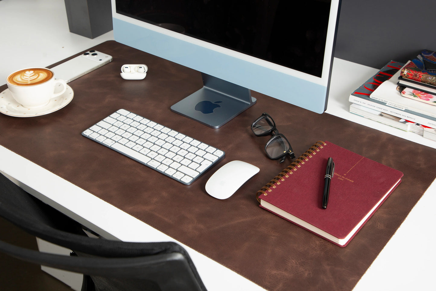 Single Layer Leather Desk Mat Large Size