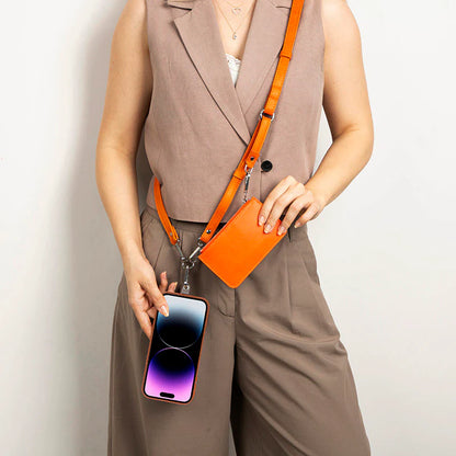 Flex Go Pu Leather Phone Strap & Wallet Set – Clip On Flex
