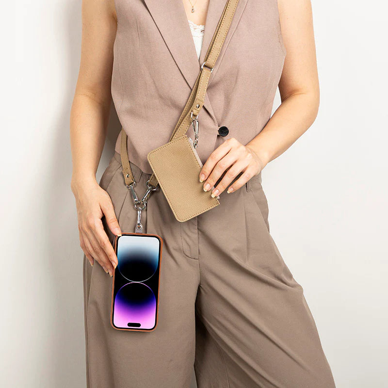 Flex Go Pu Leather Phone Strap & Wallet Set – Clip On Flex