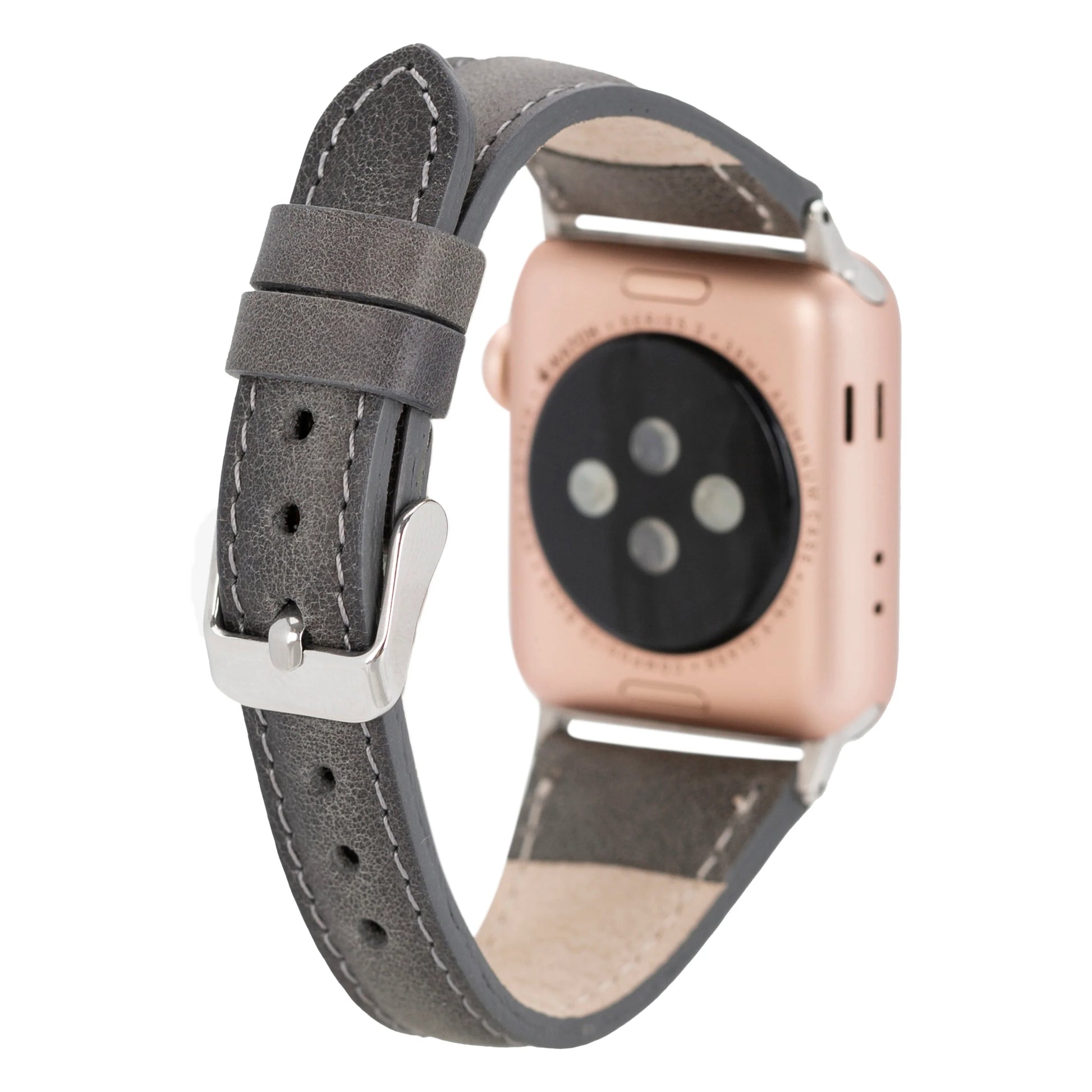 Leather Apple Watch Bands - Clasic Slim Style BRN7
