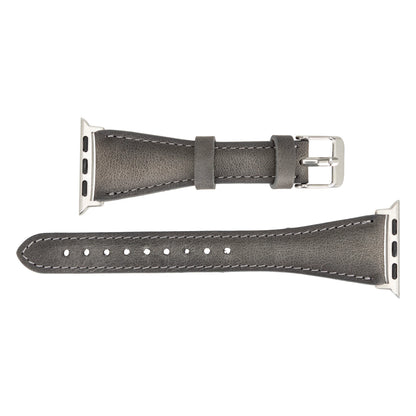 Leather Apple Watch Bands - Clasic Slim Style BRN7