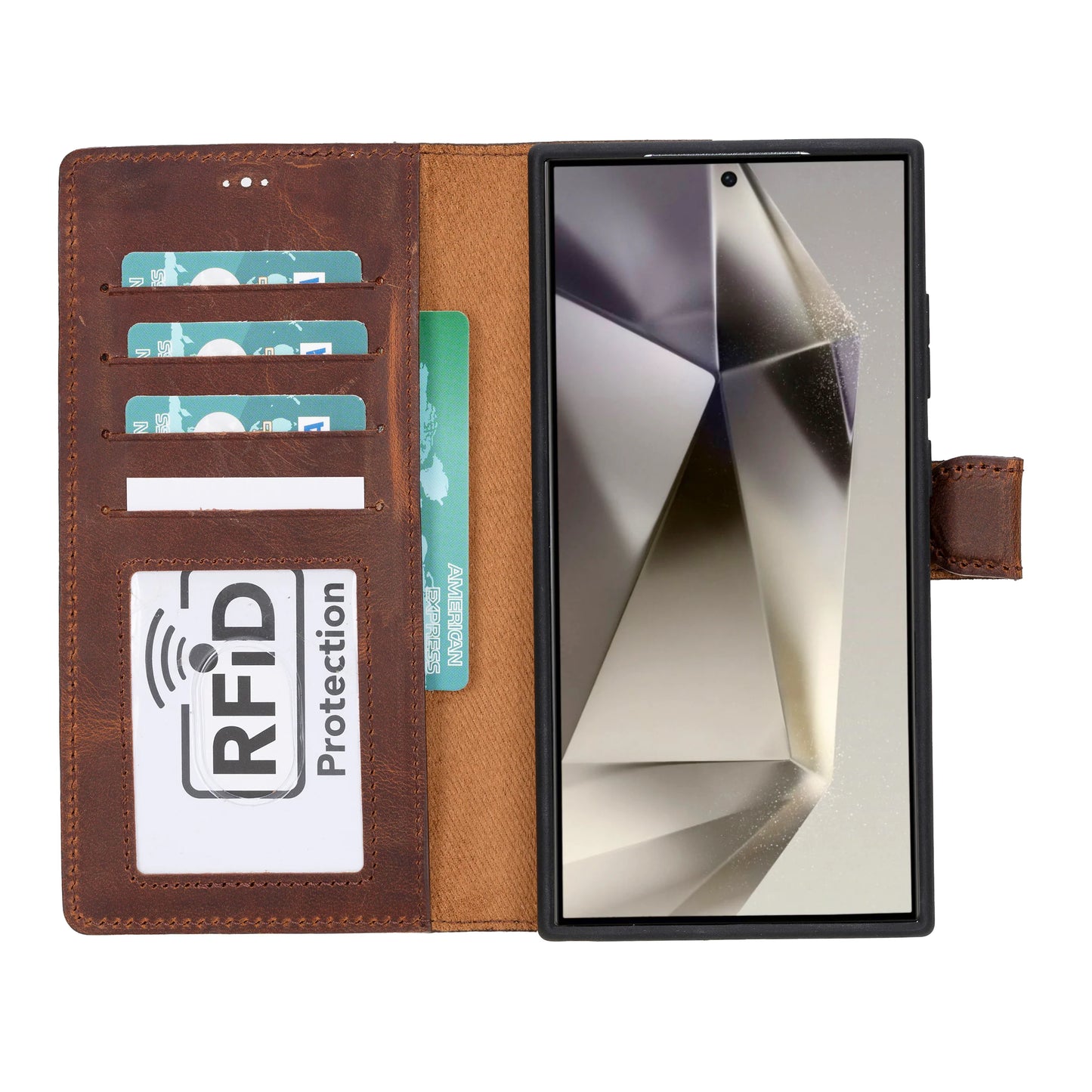 Magic Samsung Galaxy S24 Ultra Leather Detachable Wallet Case