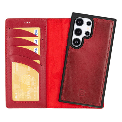 Magic Samsung Galaxy S24 Ultra Detachable Leather Wallet Case