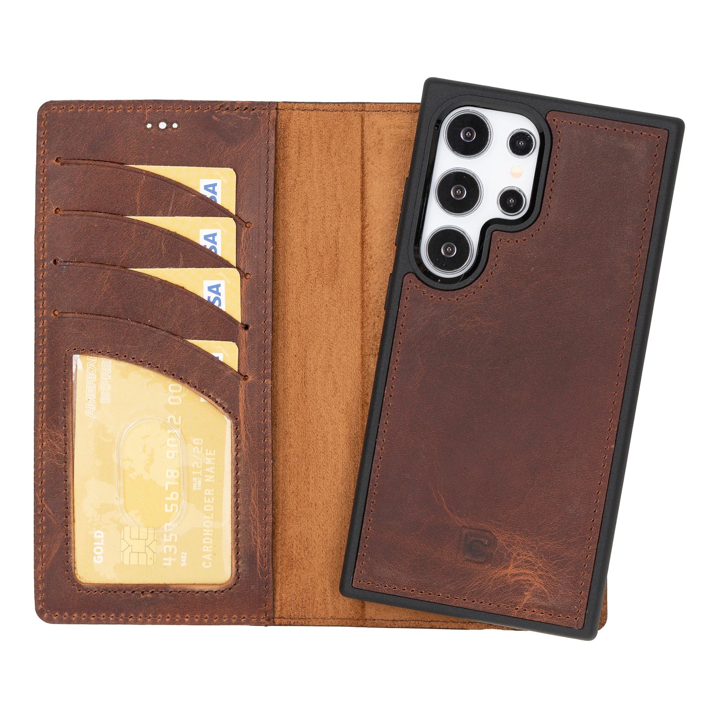 Magic Samsung Galaxy S24 Ultra Detachable Leather Wallet Case