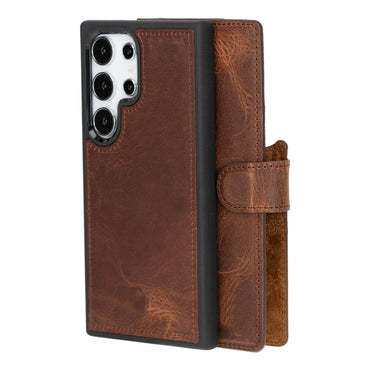Magic Samsung Galaxy S24 Ultra Leather Detachable Wallet Case