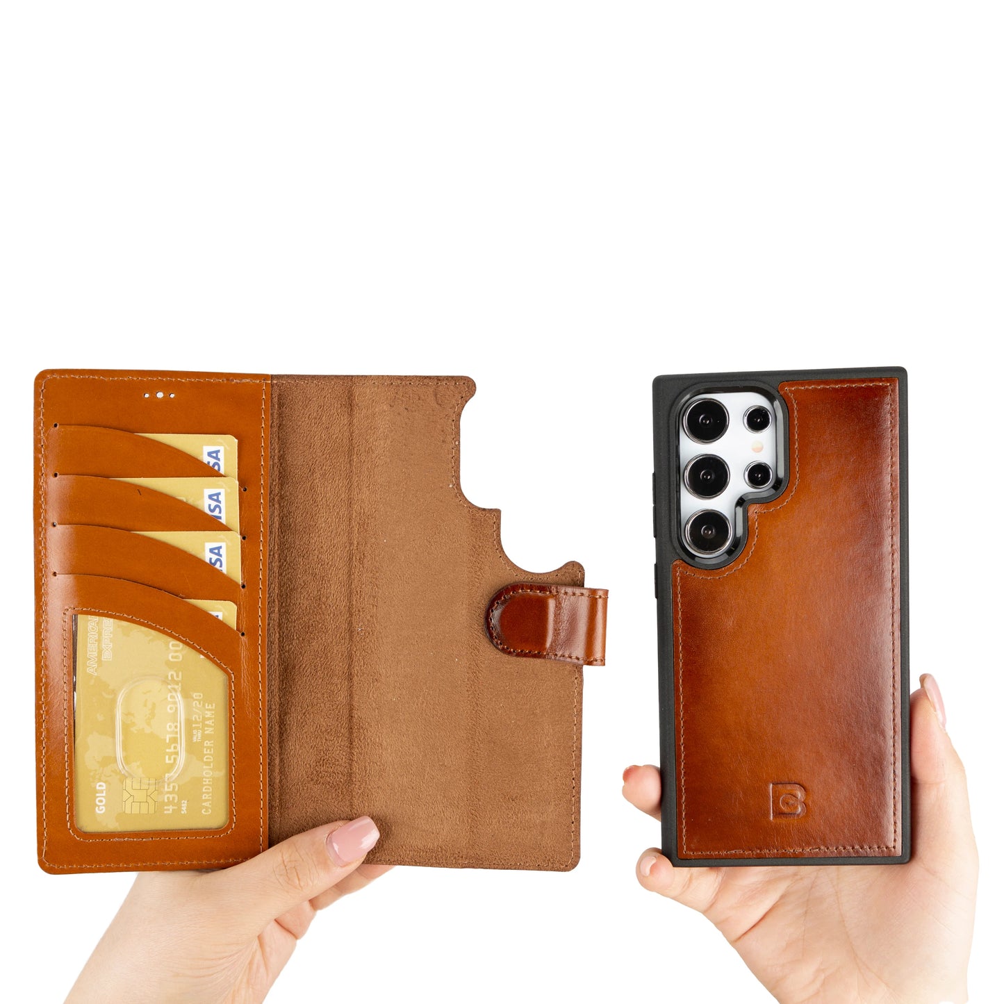 Magic Samsung Galaxy S24 Ultra Detachable Leather Wallet Case