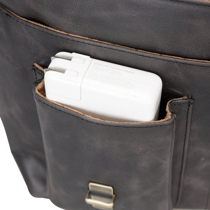 Olympus Leather Business Briefcase / Laptop Case
