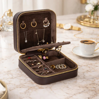 Amanda Leather Jewelry Box, Large