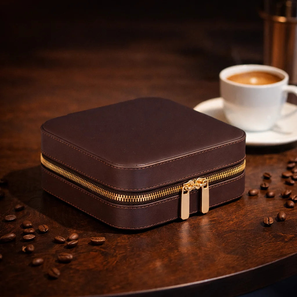 Amanda Leather Jewelry Box, Medium