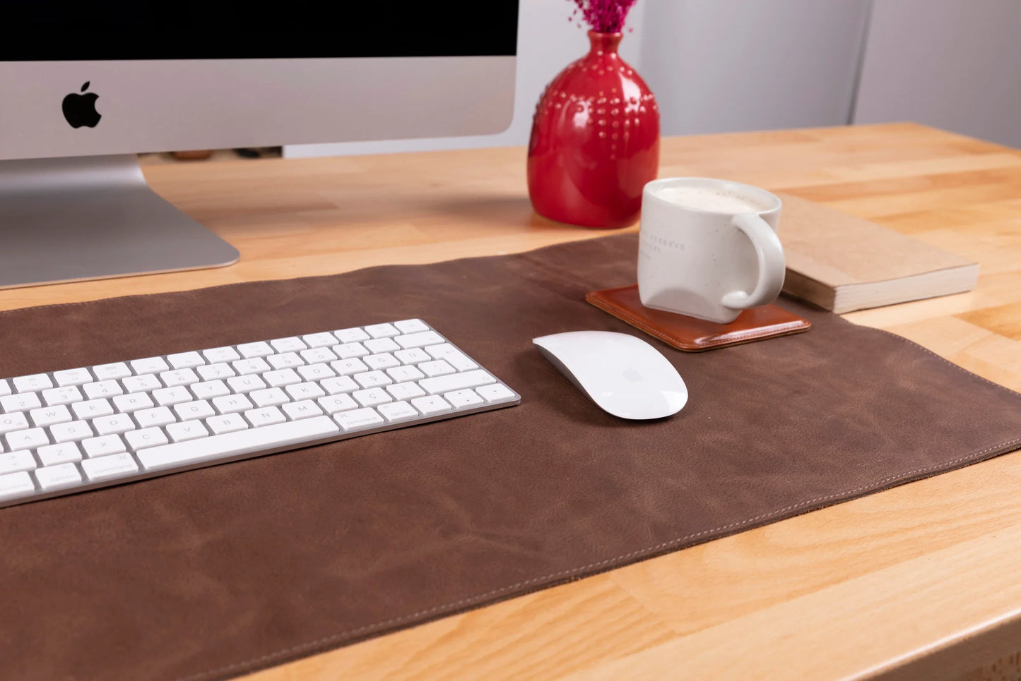 Single Layer Leather Desk Mat Medium Size