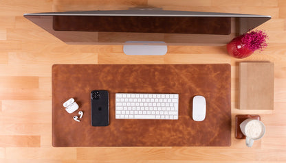 Single Layer Leather Desk Mat Medium Size