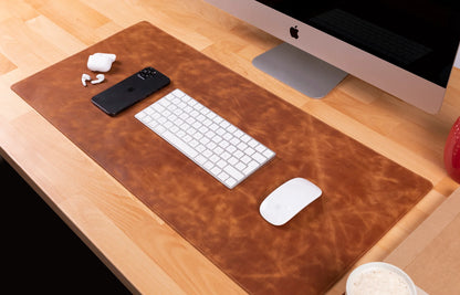 Single Layer Leather Desk Mat Medium Size