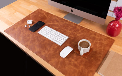 Single Layer Leather Desk Mat Large Size