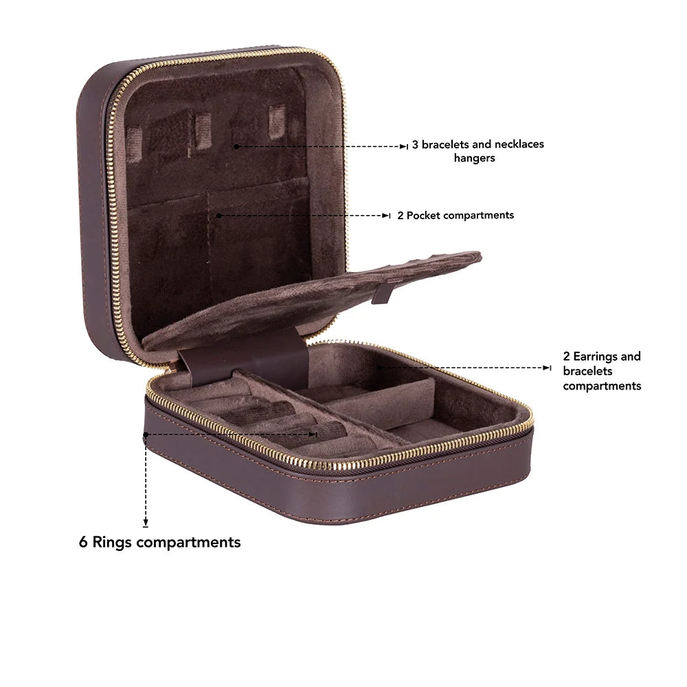 Amanda Leather Jewelry Box, Large