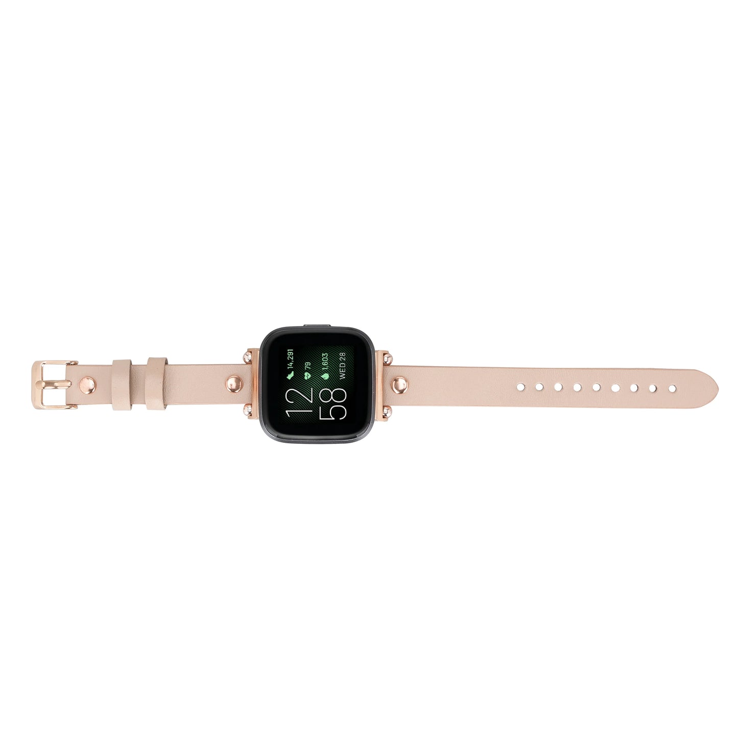 Leather Apple Watch Bands - Ferro Rose Gold Trok Style BRN7