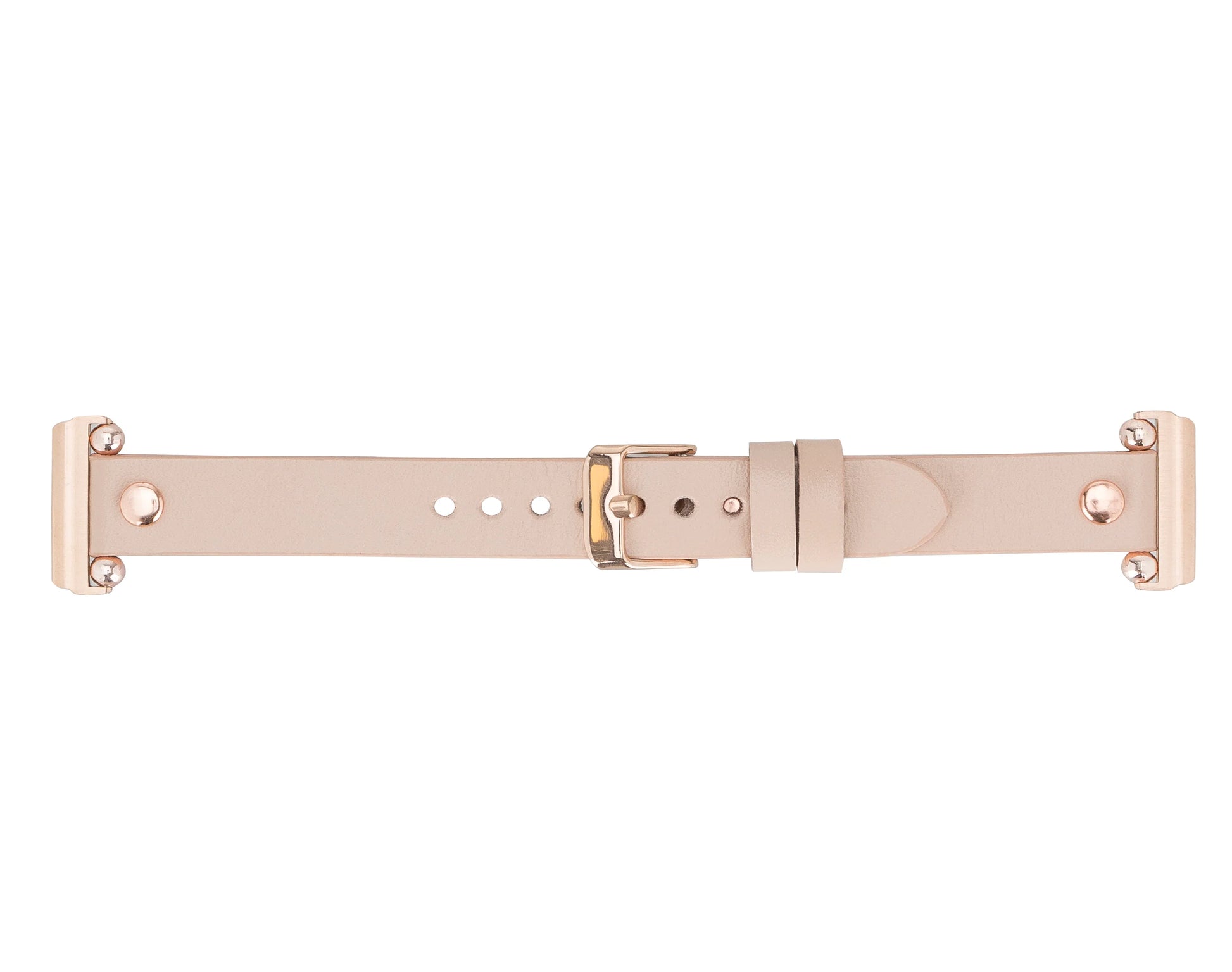 Leather Apple Watch Bands - Ferro Rose Gold Trok Style BRN7