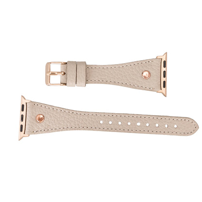 Leather Apple Watch Bands - Clasic Slim Style BRN7