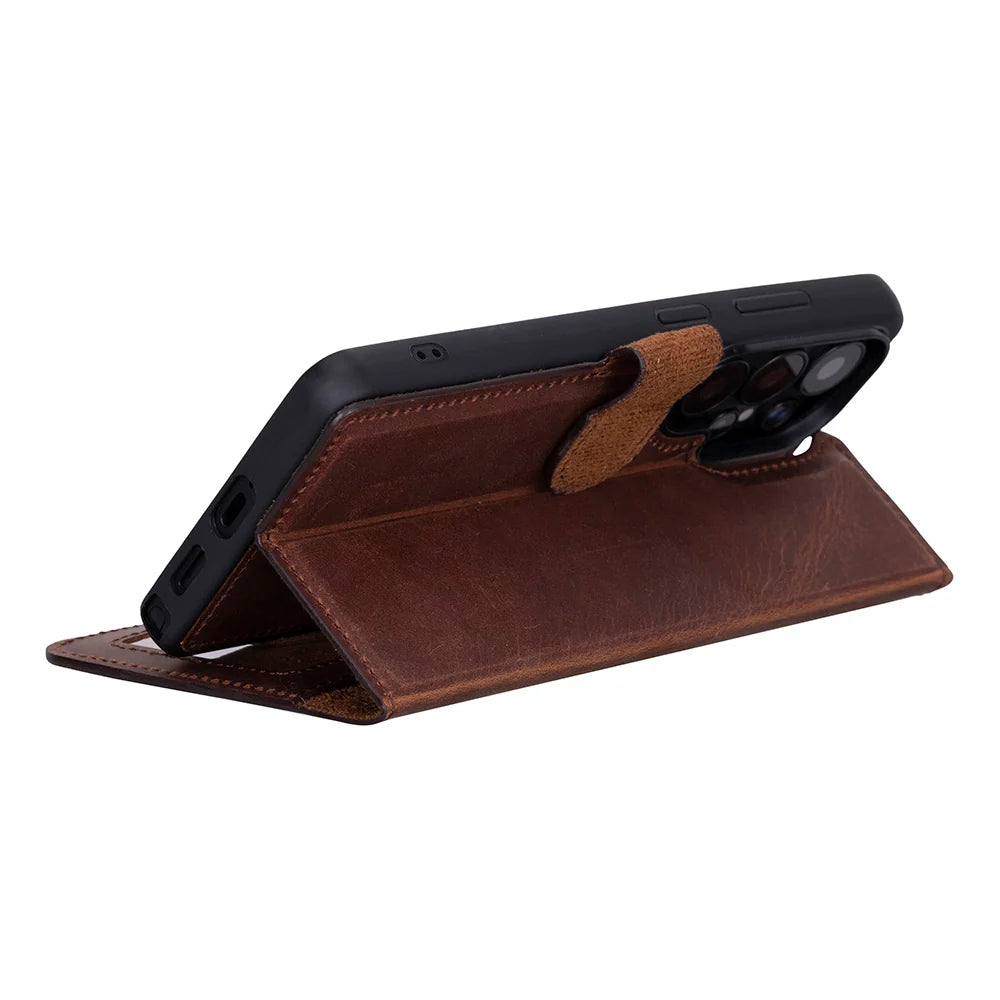 Magic Samsung Galaxy S26 Plus Detachable Leather Wallet Case