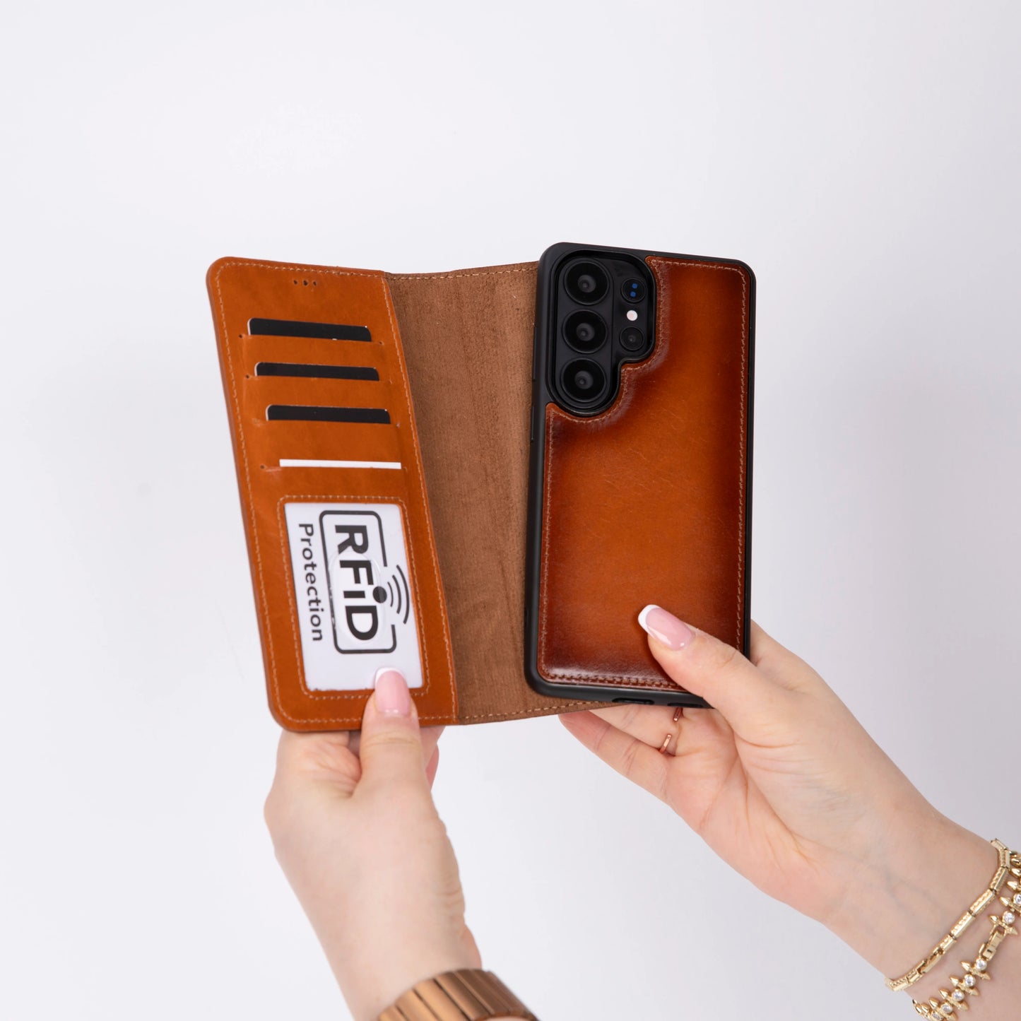 Magic Samsung Galaxy S26 Ultra Detachable Leather Wallet Case