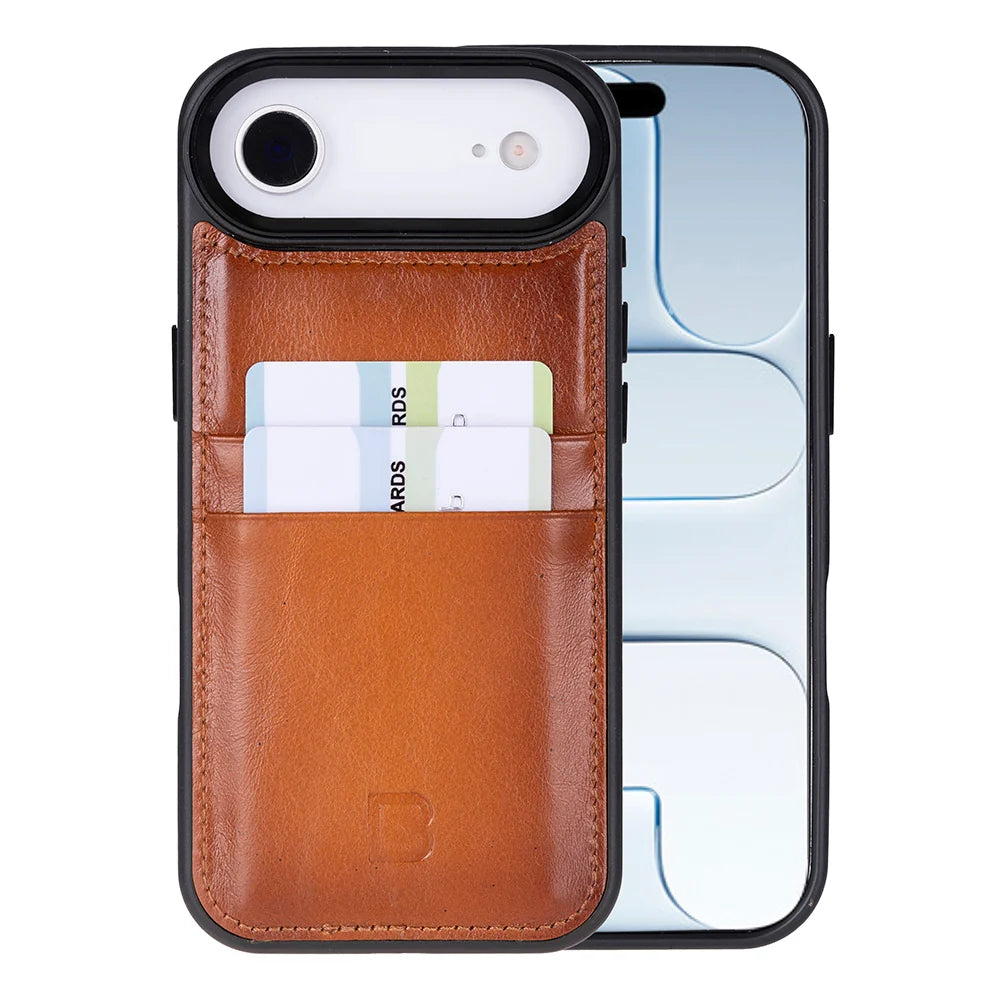 Flex Cover Leather I Phone 17 Air Case With Card Holder