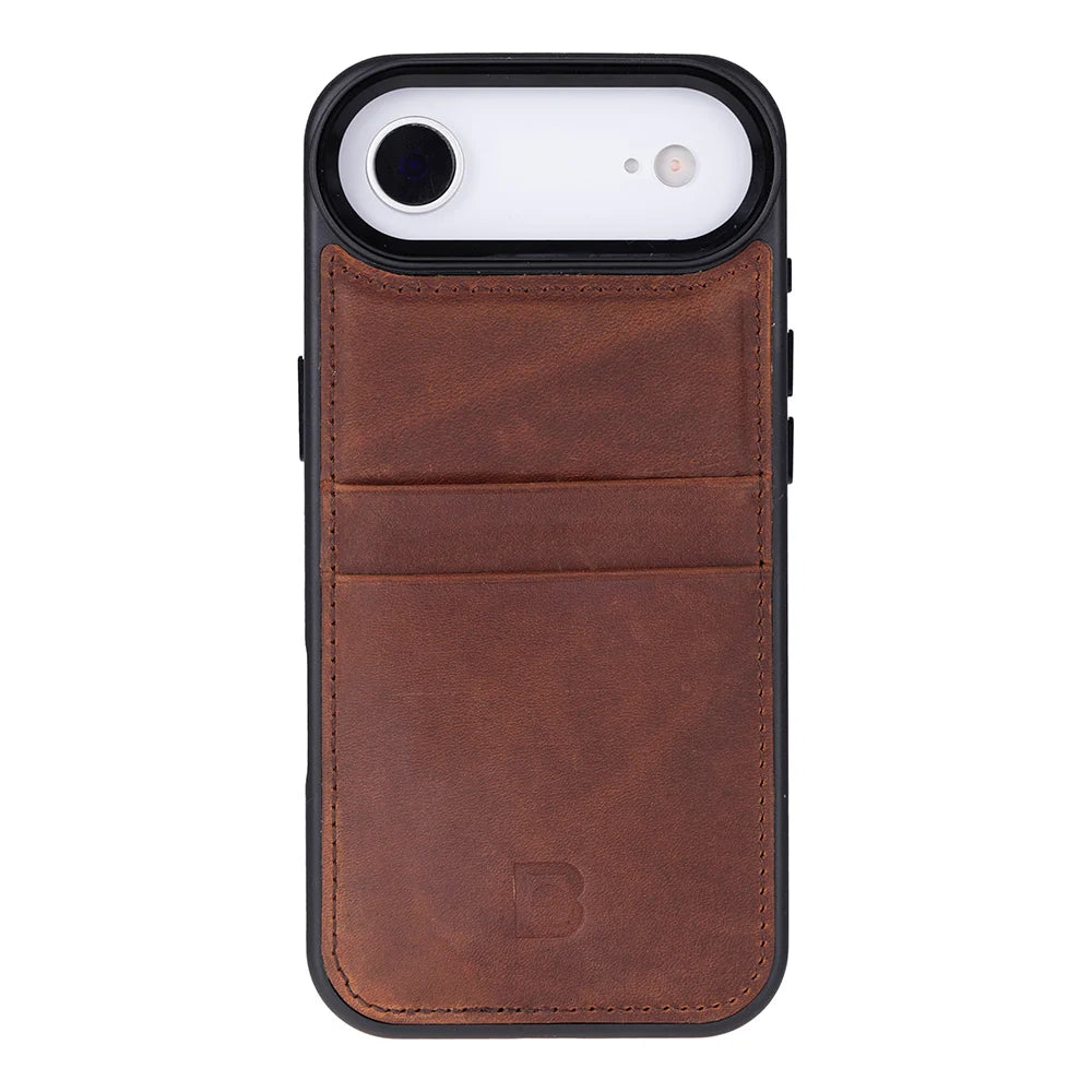 Flex Cover Leather I Phone 17 Air Case With Card Holder