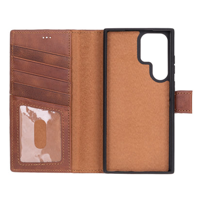 Magic Samsung Galaxy S23 Ultra Leather Detachable Wallet Case