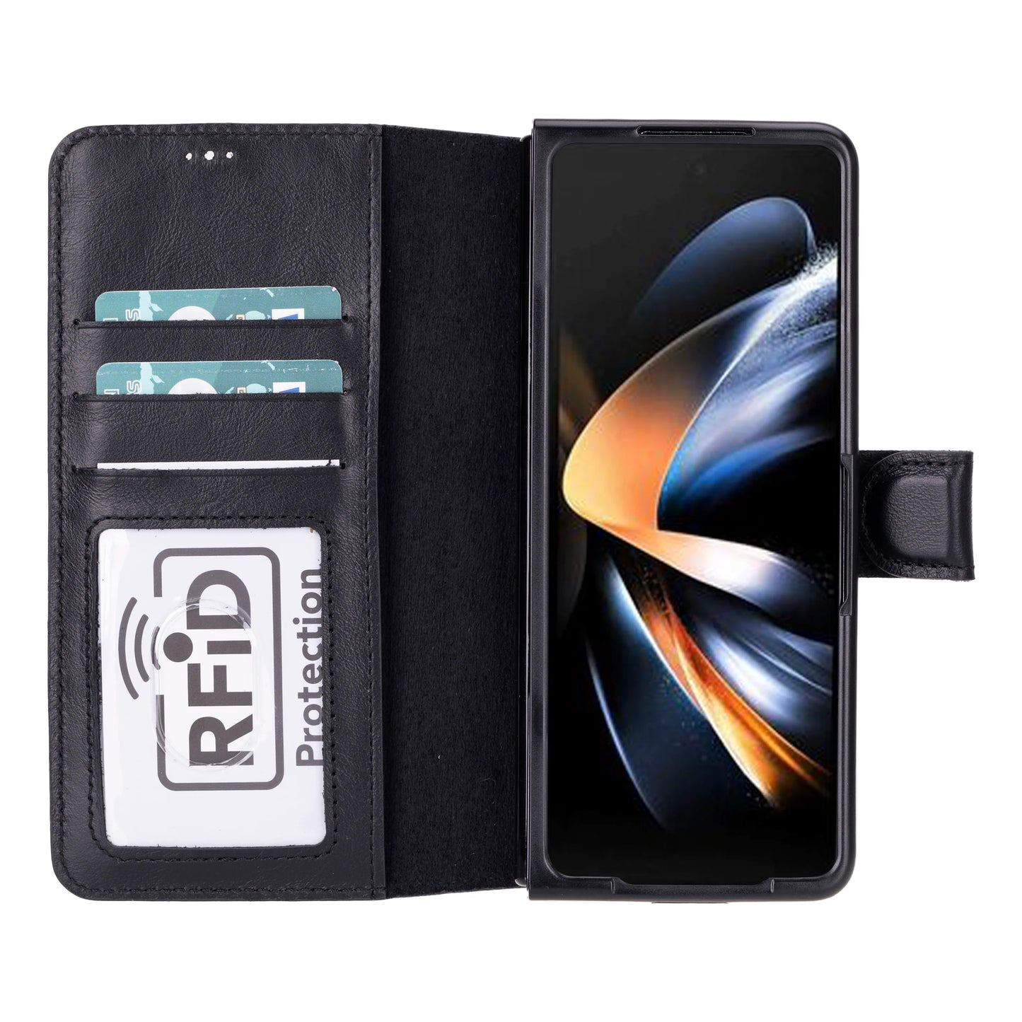 Wallet Id Leather Samsung Galaxy Z Fold5 Folio Case