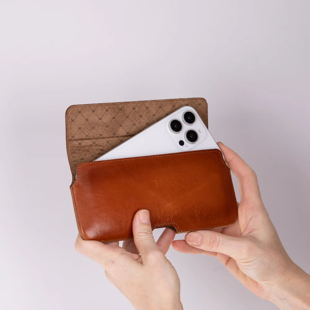 Aslant Belt I Phone 16 Pro Leather Case