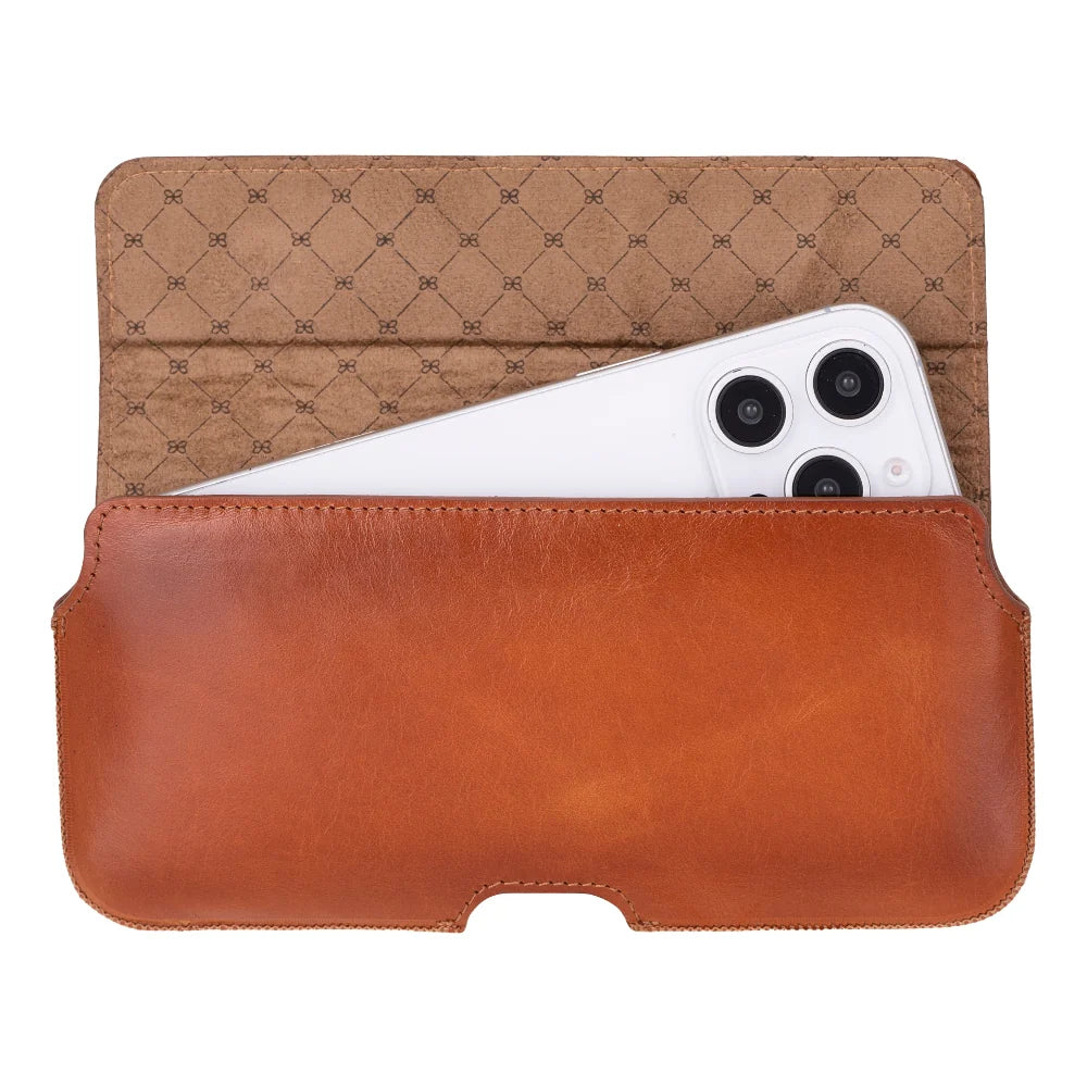 Aslant Belt I Phone 16 Pro Leather Case