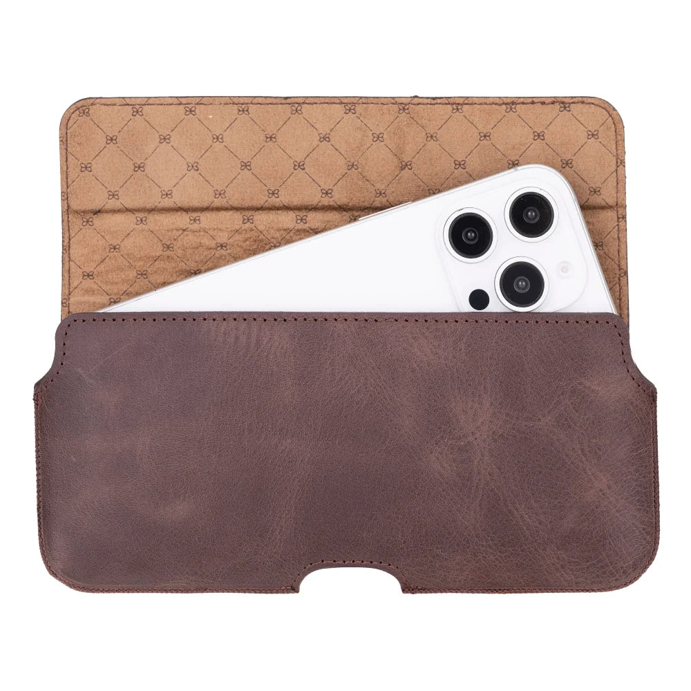 Aslant Belt I Phone 16 Pro Leather Case