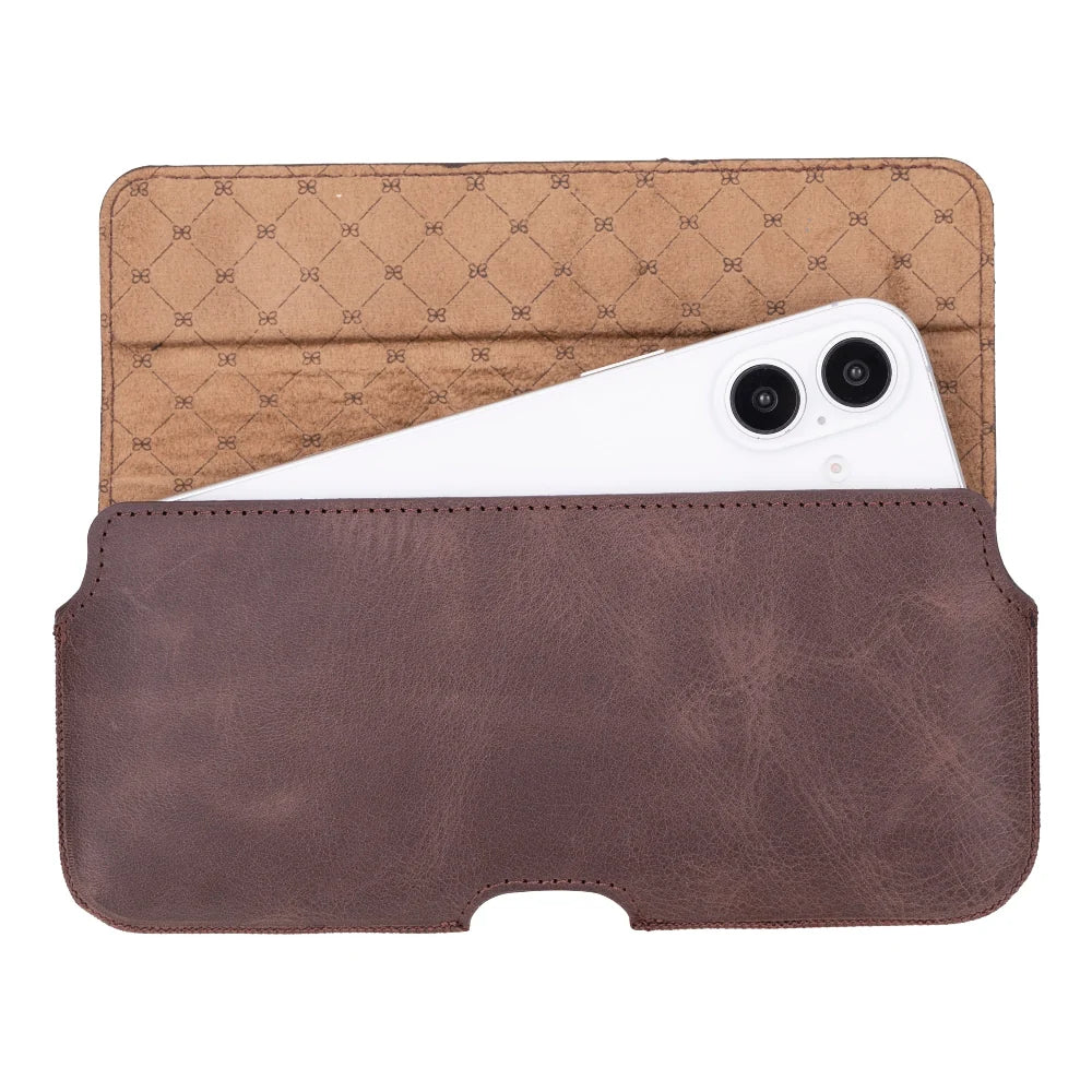 Aslant Belt I Phone 16 Pro Leather Case
