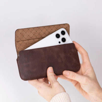 Aslant Belt I Phone 16 Pro Leather Case
