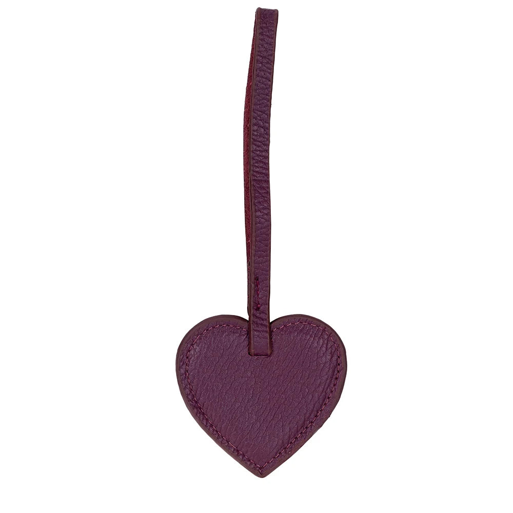Heart Leather Bag Charm