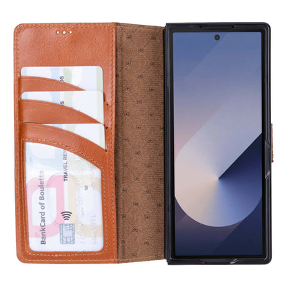 Wallet Id Samsung Galaxy Z Fold 6 Leather Folio Case