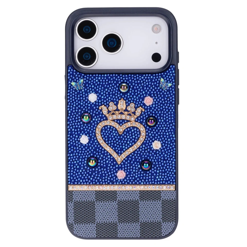 Vissel Heart Crystal Luxury Case For I Phone 17 Pro