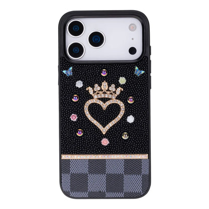 Vissel Heart Crystal Luxury Case For I Phone 17 Pro Max