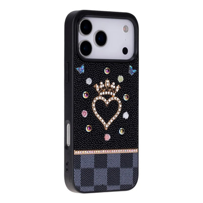 Vissel Heart Crystal Luxury Case For I Phone 17 Pro