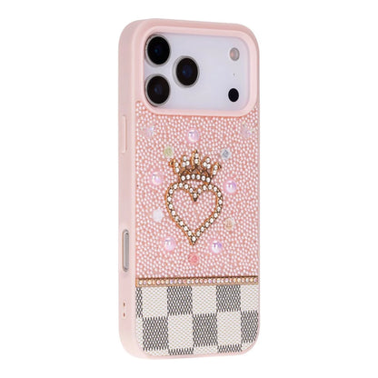 Vissel Heart Crystal Luxury Case For I Phone 17 Pro Max