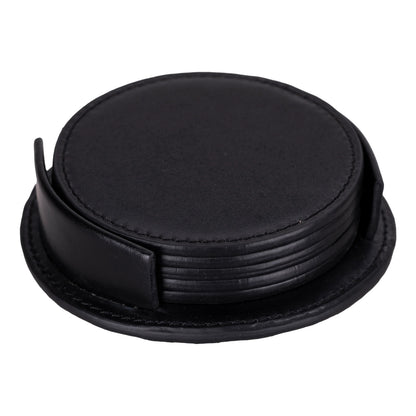 Divine Cup Leather Coaster Set