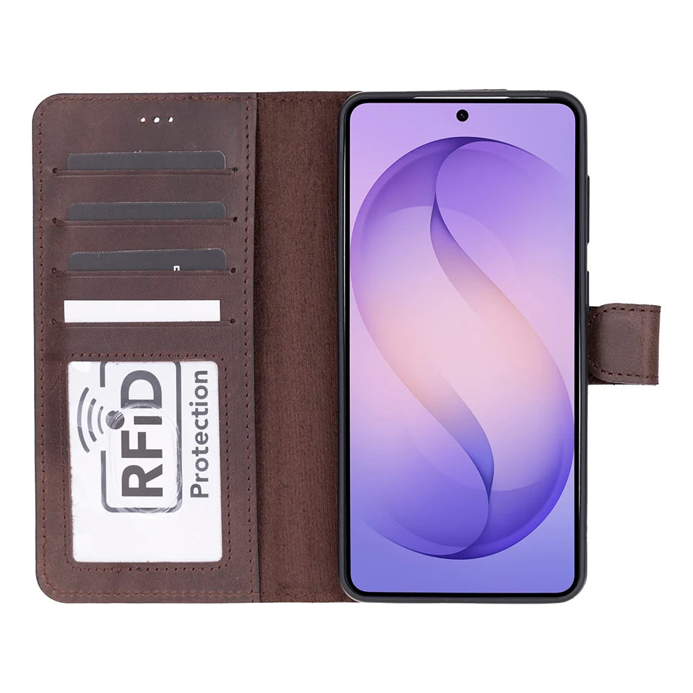 Magic Samsung Galaxy S26 Plus Detachable Leather Wallet Case