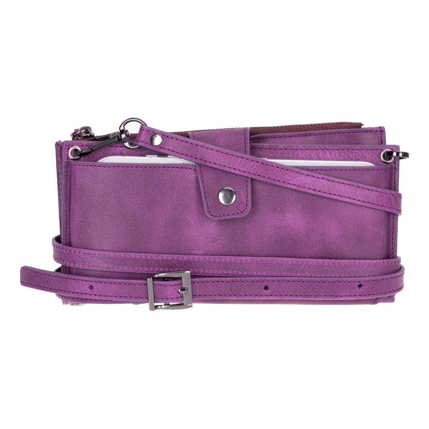 Lozan Strap Leather Crossbody Wallet