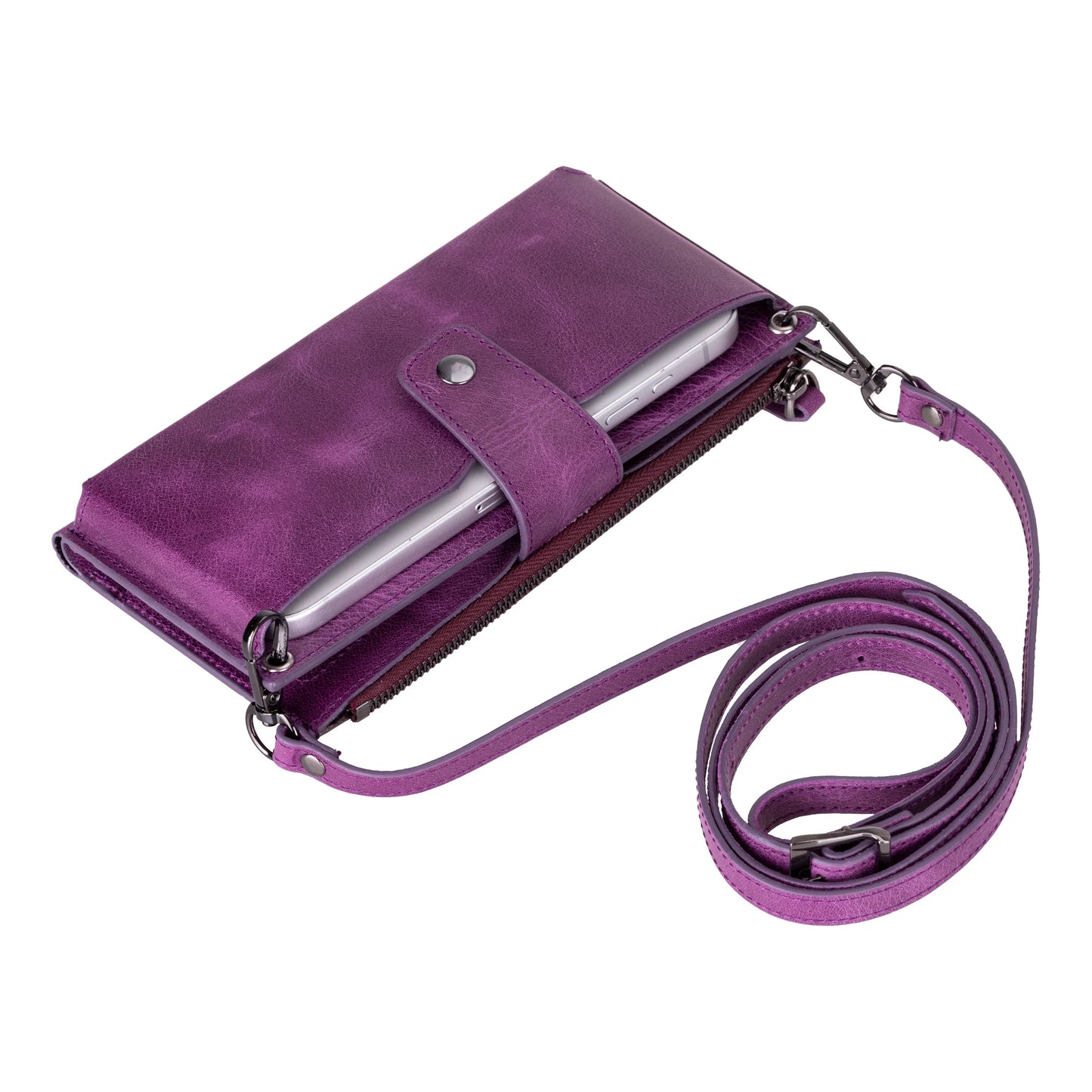 Lozan Strap Leather Crossbody Wallet