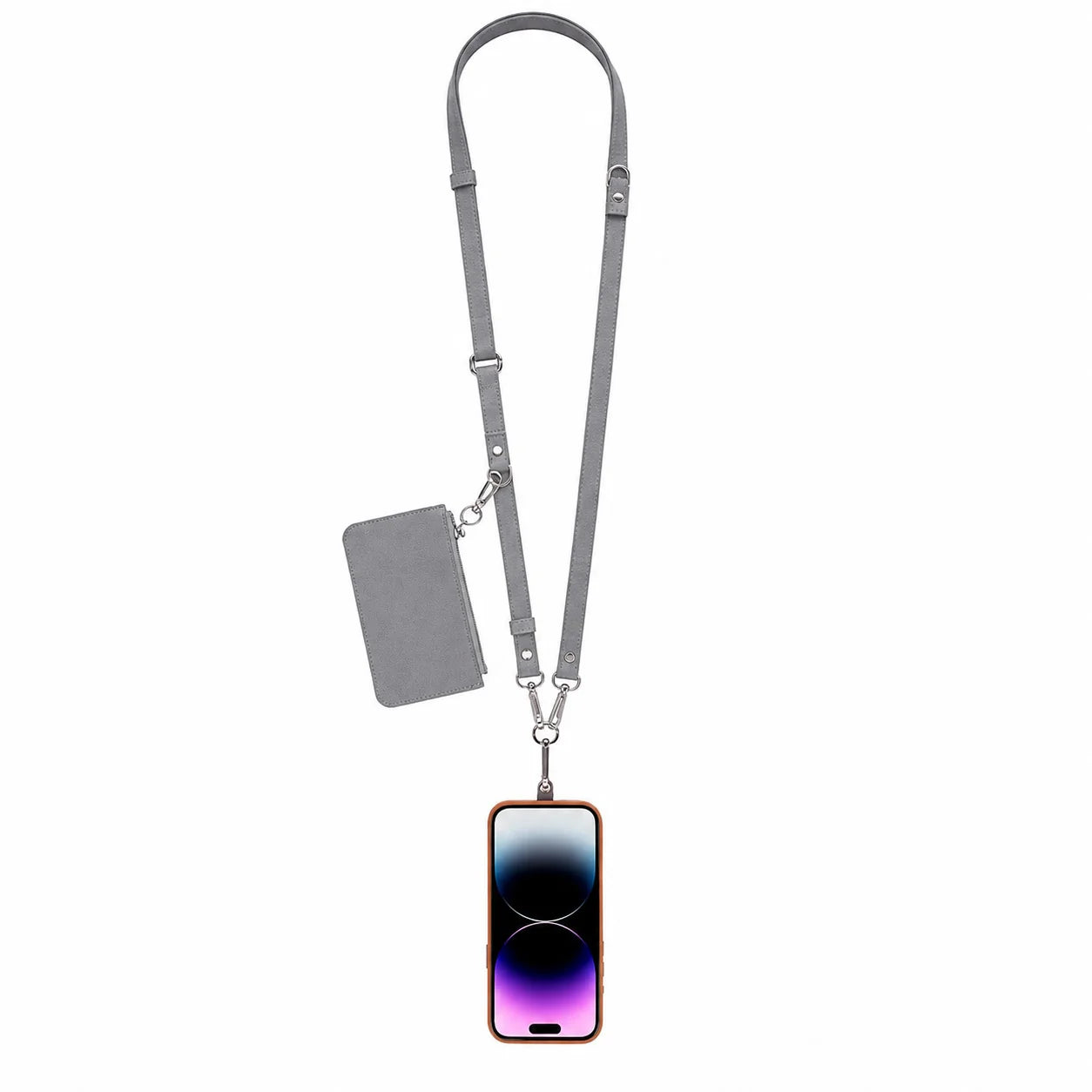 Flex Go Pu Leather Phone Strap & Wallet Set – Clip On Flex
