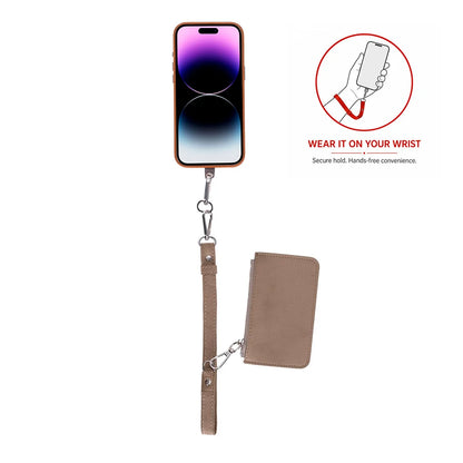 Flex Go Pu Leather Phone Strap & Wallet Set – Clip On Flex