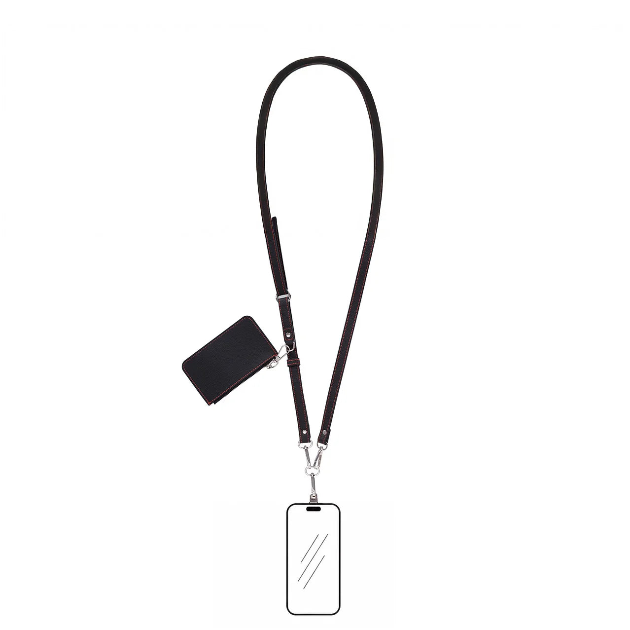 Flex Go Pu Leather Phone Strap & Wallet Set – Clip On Flex