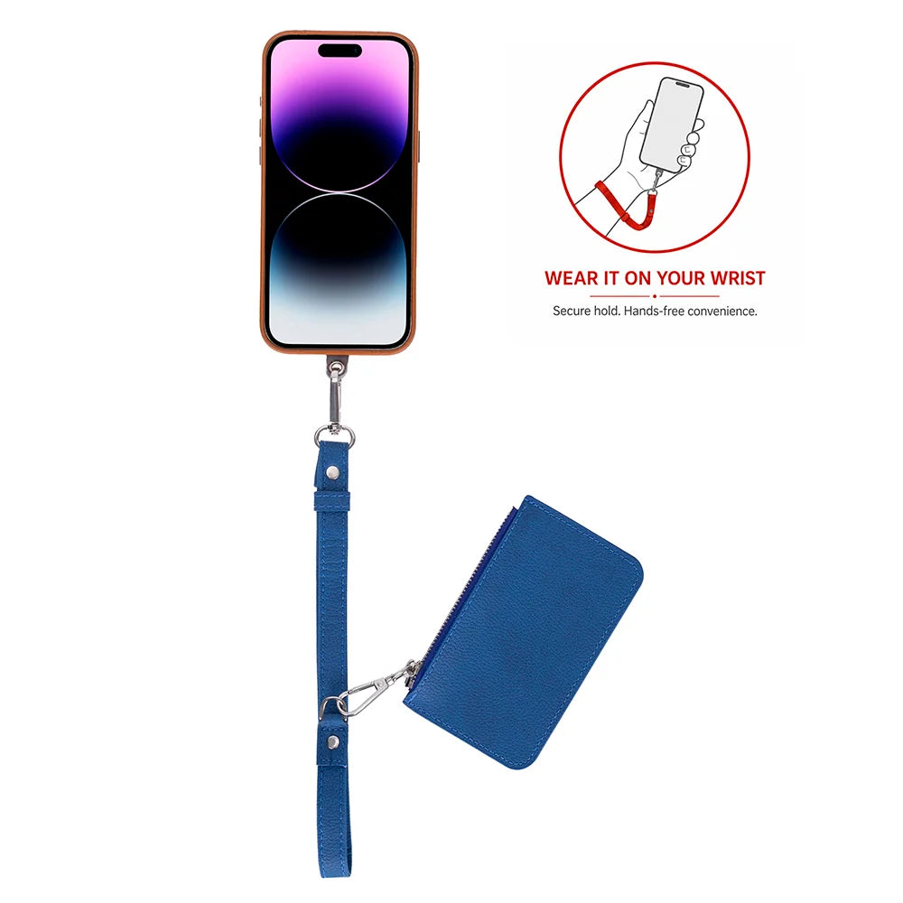 Flex Go Pu Leather Phone Strap & Wallet Set – Clip On Flex