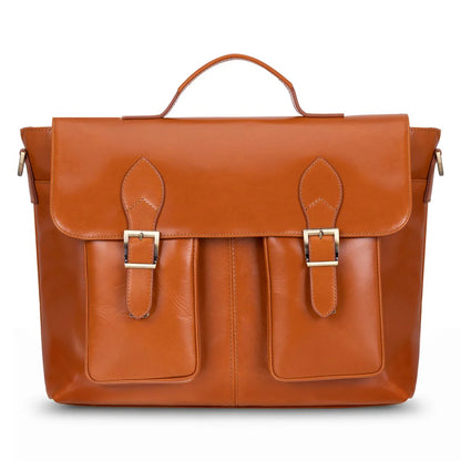 Olympus Leather Business Briefcase / Laptop Case